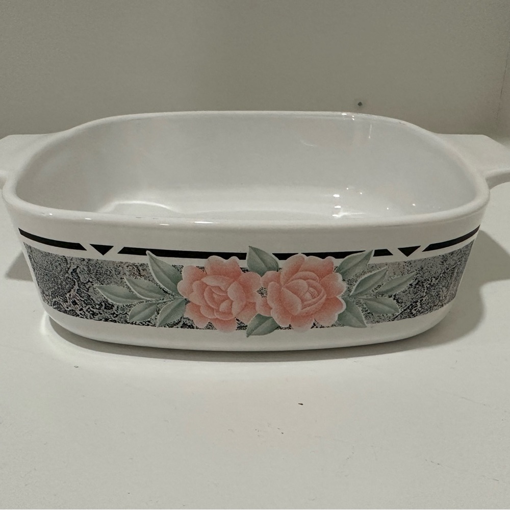 Vintage 90’s Silk and Roses Pattern (1991-1994) Corning Ware